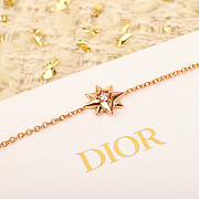 Colestore Dior Star Pendant Chain Bracelet In Rose Gold With Crystal Detail - 4