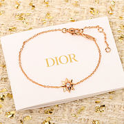 Colestore Dior Star Pendant Chain Bracelet In Rose Gold With Crystal Detail - 2