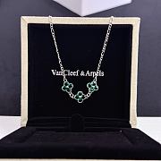 Colestore Van Cleef & Arpels Alhambra Three-Motif Necklace In Green Malachite - 1