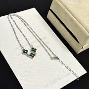 Colestore Van Cleef & Arpels Alhambra Three-Motif Necklace In Green Malachite - 3