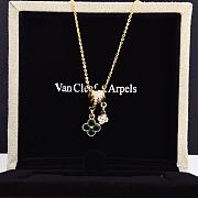 Colestore Van Cleef & Arpels Alhambra Pendant Necklace With Double Clover Charms Green Malachite - 1