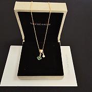 Colestore Van Cleef & Arpels Alhambra Pendant Necklace With Double Clover Charms Green Malachite - 5