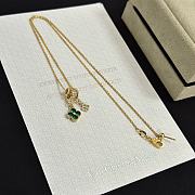 Colestore Van Cleef & Arpels Alhambra Pendant Necklace With Double Clover Charms Green Malachite - 2