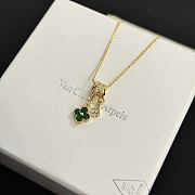 Colestore Van Cleef & Arpels Alhambra Pendant Necklace With Double Clover Charms Green Malachite - 3