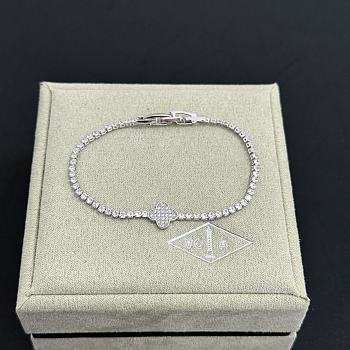 Colestore Van Cleef & Arpels Diamond Tennis Bracelet With Alhambra Clover Motif