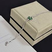 Colestore Van Cleef & Arpels Inspired Emerald Flower Diamond Tennis Bracelet - 2