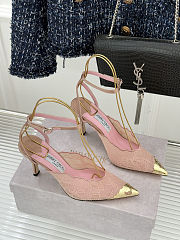 Colestore Jimmy Choo Rose Jimmy Choo Lace Pumps with Metal Lace Detail rose / light gold - 6
