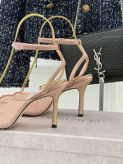 Colestore Jimmy Choo Rose Jimmy Choo Lace Pumps with Metal Lace Detail rose / light gold - 2