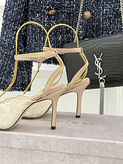 Colestore Jimmy Choo White Jimmy Choo Lace Pumps with Metal Lace Detail White / light gold - 2