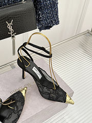 Colestore Jimmy Choo Black Jimmy Choo Lace Pumps with Metal Lace Detail black / light gold - 2
