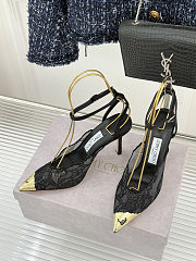 Colestore Jimmy Choo Black Jimmy Choo Lace Pumps with Metal Lace Detail black / light gold - 4