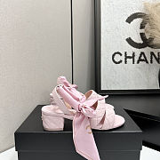 Colestore Chanel Quilted Lambskin Sandals With Scarf Detail  Pink - 1