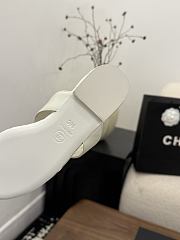 Colestore Chanel Quilted Lambskin Thong Sandals With Bow Detail  White & Gold - 6