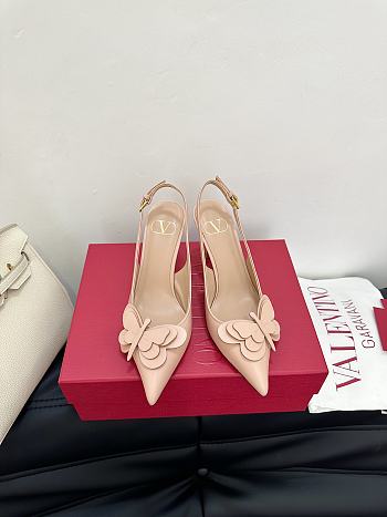 Colestore Valentino Garavani VLogo Slingback Pumps With Butterfly Appliqué Nude Pink