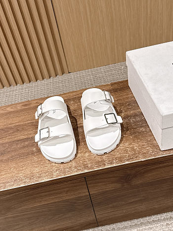 Colestore  Prada White Rubber Slides