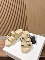 Colestore  Prada Beige Rubber Slides - 6