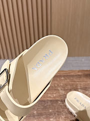 Colestore  Prada Beige Rubber Slides - 5