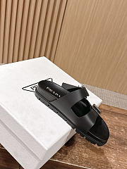 Colestore  Prada Black Rubber Slides - 6