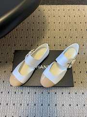 Colestore Chanel Mary Janes Grosgrain & Patent Calfskin White & Beige - 4