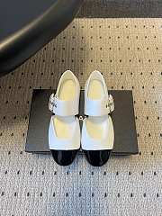 Colestore Chanel Mary Janes Grosgrain & Patent Calfskin White & Black - 1