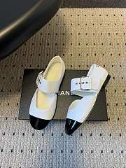 Colestore Chanel Mary Janes Grosgrain & Patent Calfskin White & Black - 6