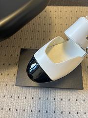 Colestore Chanel Mary Janes Grosgrain & Patent Calfskin White & Black - 5