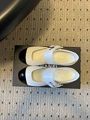 Colestore Chanel Mary Janes Grosgrain & Patent Calfskin White & Black - 2
