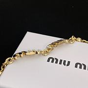 Colestore Miu Miu Gold Logo Chain Bracelet - 6