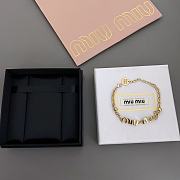 Colestore Miu Miu Gold Logo Chain Bracelet - 5