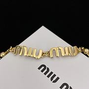 Colestore Miu Miu Gold Logo Chain Bracelet - 4