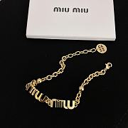 Colestore Miu Miu Gold Logo Chain Bracelet - 3