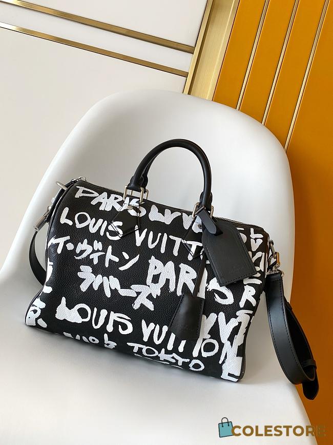 Colestore Louis Vuitton Speedy P9 Bandoulière 30 Scribble Black/White M26175 32 x 22.5 x 18 cm - 1