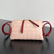 Colestore Bottega Veneta Intrecciato Concert Pouch in Red and Sumo 18.5x11.5x8.5cm - 1