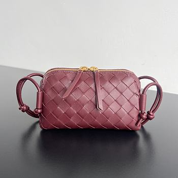Colestore Bottega Veneta Intrecciato Concert Pouch in Barolo 18.5x11.5x8.5cm