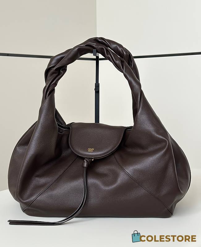 Colestore Fendi Spy Leather Dark Brown 48x20x22cm - 1