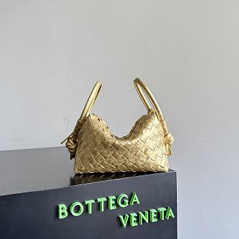 Colestore  Bottega Veneta Women's Loop Top Handle in Gold 21x13x13cm