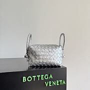 Colestore  Bottega Veneta Women's Loop Top Handle in Silver 21x13x13cm - 6