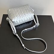 Colestore  Bottega Veneta Women's Loop Top Handle in Silver 21x13x13cm - 3