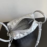 Colestore  Bottega Veneta Women's Loop Top Handle in Silver 21x13x13cm - 4