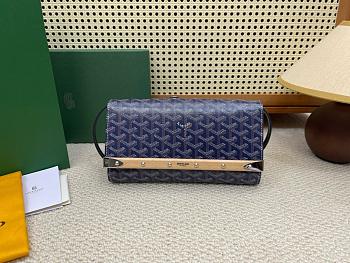 Colestore Goyard Monte-Carlo Pm Navy Blue 25x14.5x4cm