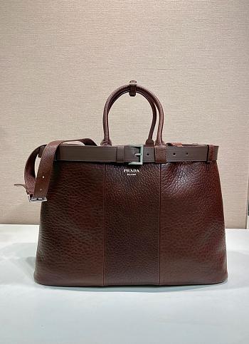 Colestore   Prada Cordovan Buckle Nappa Leather Bag 48x34x18cm