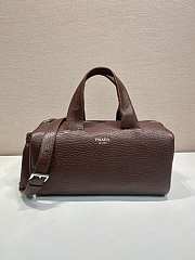 Colestore  Prada Brown Nappa Leather Duffle Bag 35x17.5x17.5cm - 1