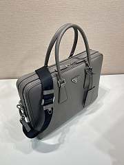 Colestore  Prada Bamboo/cork Beige Saffiano Leather Briefcase 38x28x6.5cm - 4