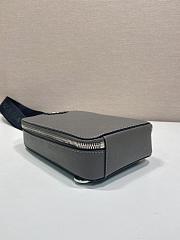 Colestore  Prada Smoky Gray Prada Brique Saffiano Leather Bag14x20x5cm - 6