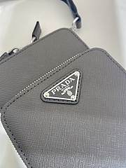 Colestore  Prada Smoky Gray Saffiano Leather Smartphone Case 12x18x4cm - 6