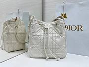 Colestore  Dior Medium D-Motion Bag Ivory Macrocannage Lambskin 23 x 24 x 13cm - 1