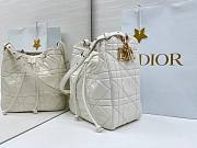 Colestore  Dior Medium D-Motion Bag Ivory Macrocannage Lambskin 23 x 24 x 13cm - 6