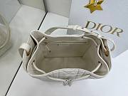 Colestore  Dior Medium D-Motion Bag Ivory Macrocannage Lambskin 23 x 24 x 13cm - 5