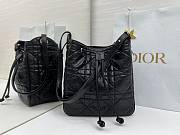 Colestore  Dior Medium D-Motion Bag Black Macrocannage Lambskin 23 x 24 x 13cm - 1