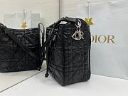 Colestore  Dior Medium D-Motion Bag Black Macrocannage Lambskin 23 x 24 x 13cm - 4